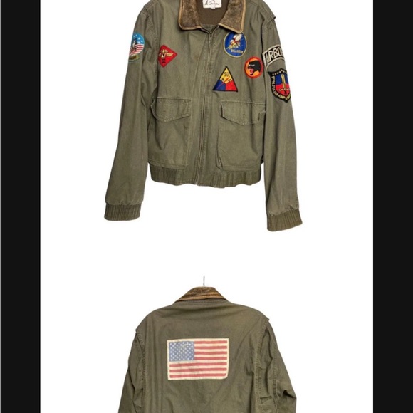 M.jilian vintage military’ jacket with patches medium - Picture 3 of 3